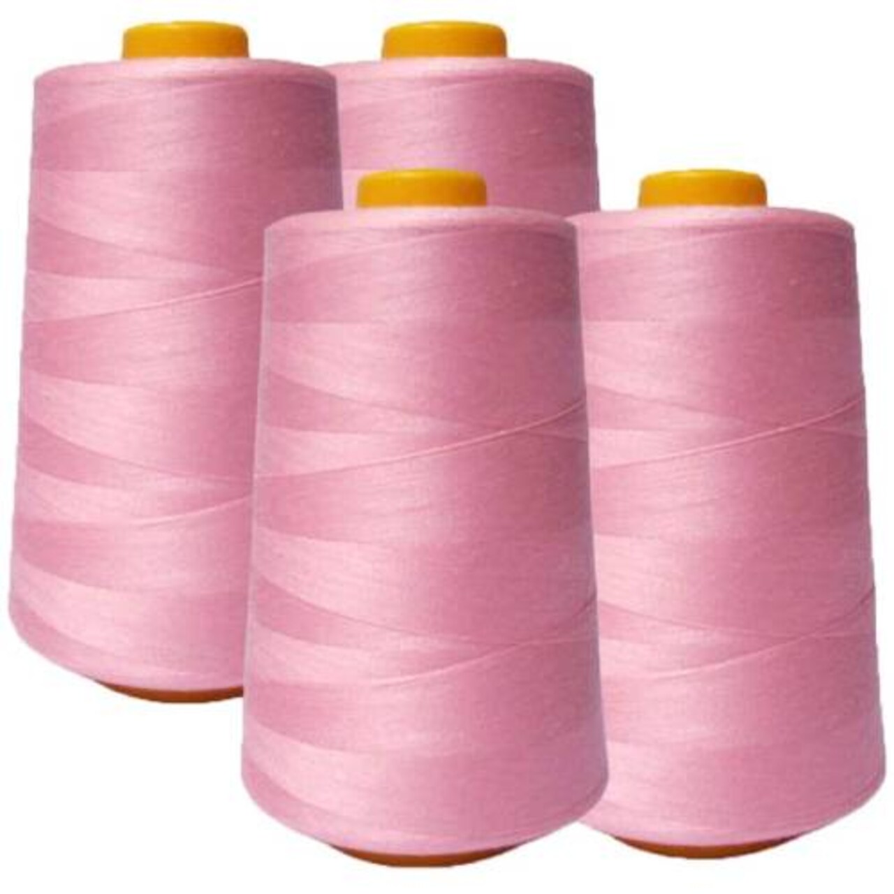 4 Pack of 6000(24,000 Total) Yards Pink Spools Sewing Thread All Purpose Ideal for Daily Use